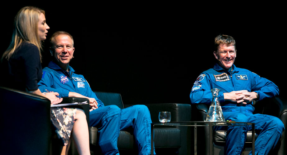 Tim Peake interviewed by space journalist Sarah Cruddas